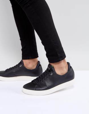 paul smith black leather trainers