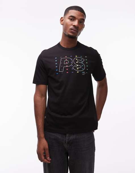 PS Paul Smith - Sort kortærmet T-shirt med logo - view 1