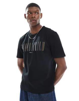 PS Paul Smith - Sort T-shirt i regular fit med multifarvet logo - view 1