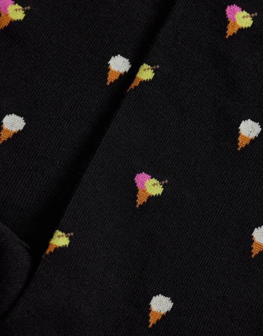PS Paul Smith - Sorte sokker med isvaffel-print, 2 af 3