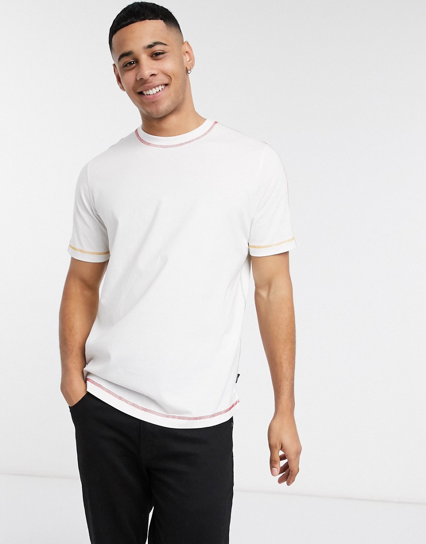 PS Paul Smith stitched hem detail t-shirt in white