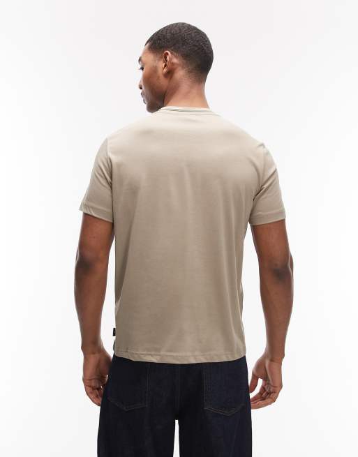 PS Paul Smith striped collar regular fit t-shirt in stone, 3 of 5