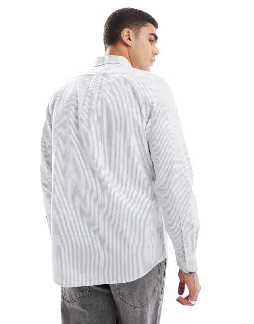 PS Paul Smith striped logo oxford shirt in blue, 4 of 4