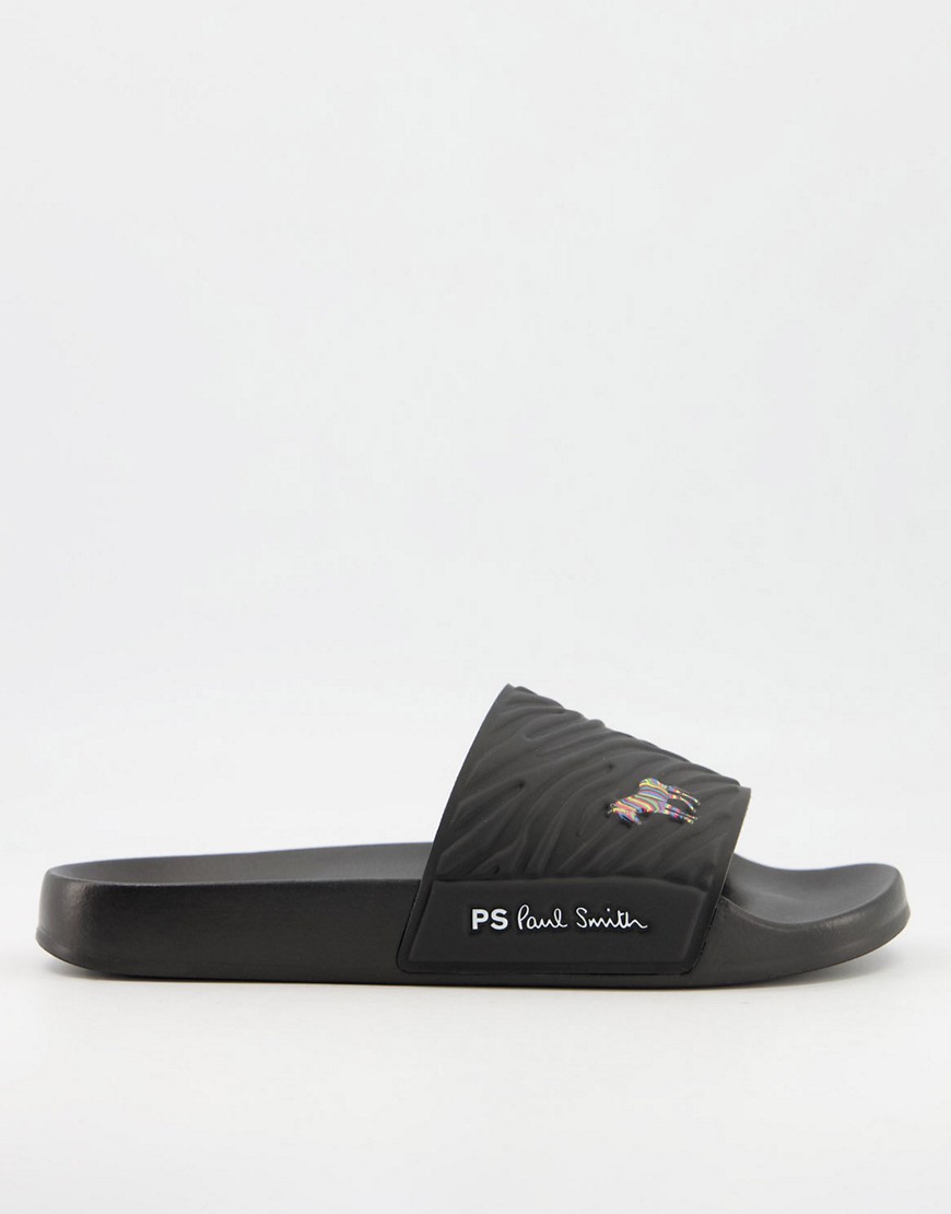 PS Paul Smith - Summit - Slippers met zebralogo in zwart