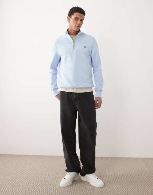 PS Paul Smith - Sweat à col zippé avec logo zèbre - Bleu, 2 de 5