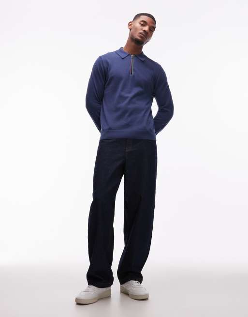PS Paul Smith - Sweater met halve rits in blauw, 2 van 5