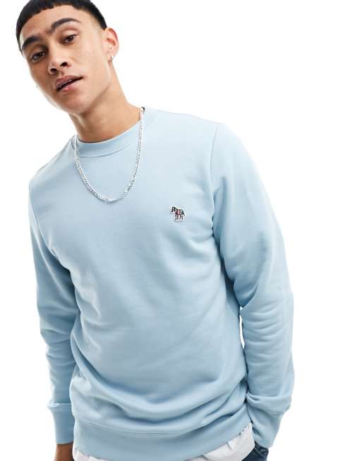 PS Paul Smith – Sweatshirt in Hellblau mit Zebra-Logo