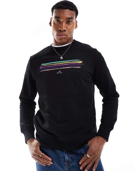PS Paul Smith - Sweatshirt met regenbooglogo in zwart