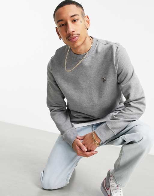 PS Paul Smith - Sweatshirt met ronde hals en zebralogo in grijs , 4 van 4