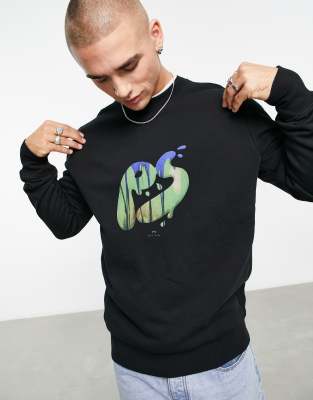 PS Paul Smith sweatshirt with drop logo graphics in black