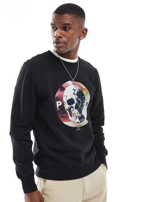 Skull print sweatshirt sale