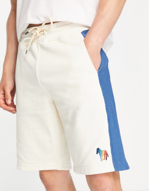 PS Paul Smith - Sweatshort met kleurvlakken in wit