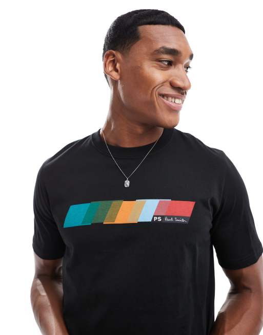 PS Paul Smith - T-shirt à logo multicolore - Noir