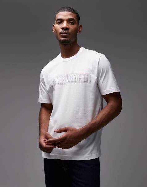 PS Paul Smith - T-shirt a maniche corte bianca con stampa - view 1