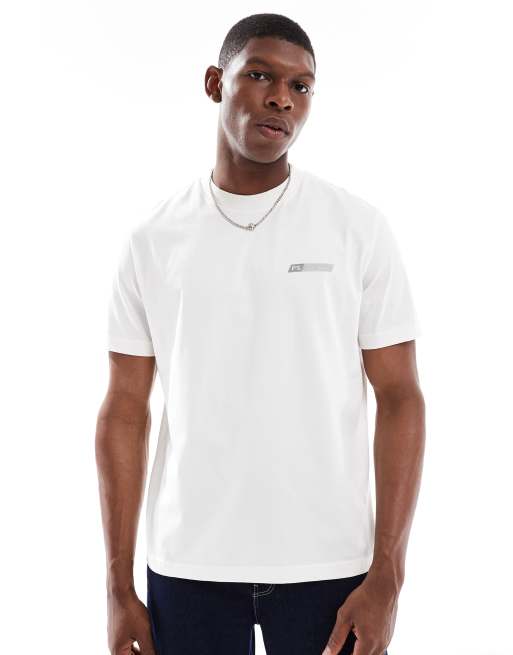 PS Paul Smith - T-shirt bianca vestibilità classica con logo PS tilt, 2 di 4