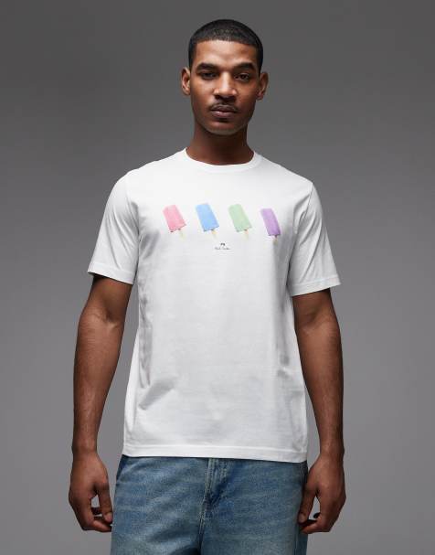 PS Paul Smith - T-shirt casual bianca con grafica "ice lolly" - view 1