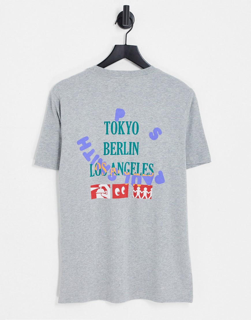 t-shirt in gray with Tokyo back print