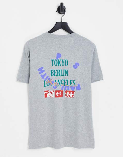 PS Paul Smith t-shirt in grey with Tokyo back print - view 1
