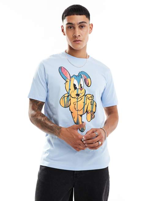 PS Paul Smith – T-Shirt in Hellblau mit Häschen-Print, 3 von 4
