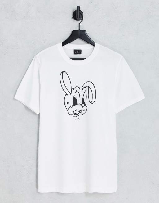 PS Paul Smith t-shirt in white with rabbit front graphic
