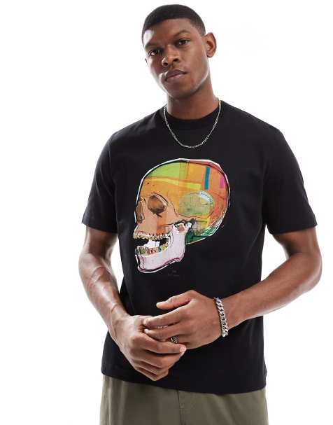 PS Paul Smith - T-shirt met schedel-logoprint in zwart - view 1