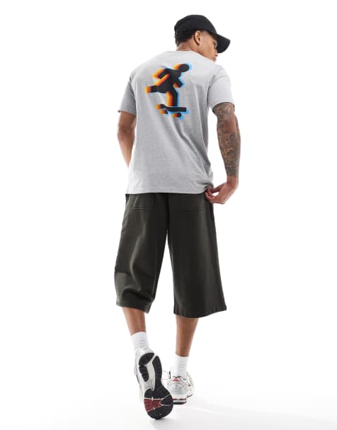 PS Paul Smith - T-shirt met skateboardprint op de voor- en achterkant in grijs - view 1