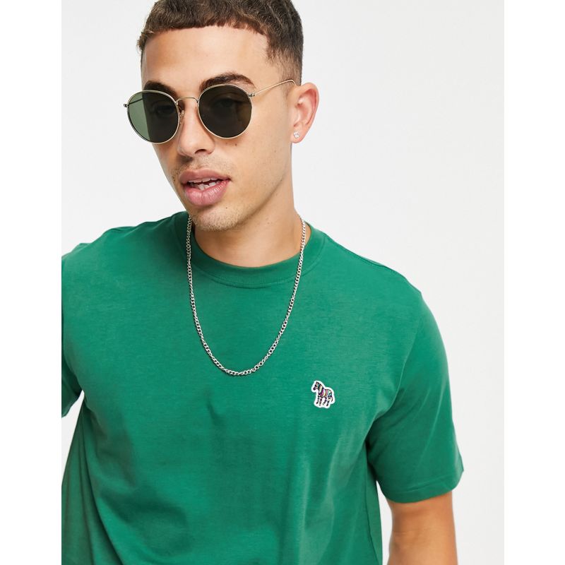  Uomo PS Paul Smith - T-shirt verde scuro con logo 
