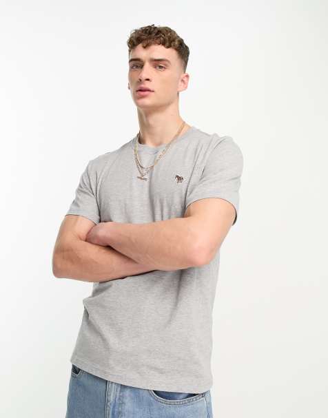 PS Paul Smith - T-shirt vestibilità classica grigia con logo - view 1