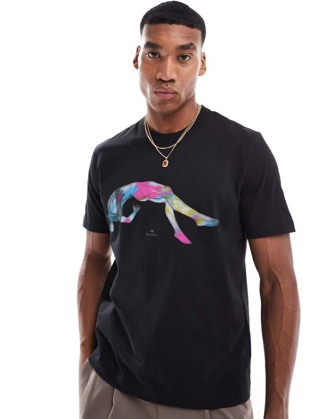 PS Paul Smith - t-shirt with body print in black