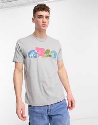 PS Paul Smith t-shirt with broken board front graphics in grey - ASOS Price Checker