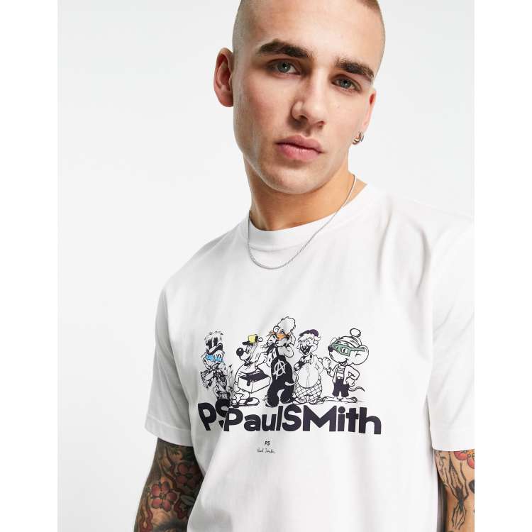 PS Paul Smith T-shirt with characters graphics in white