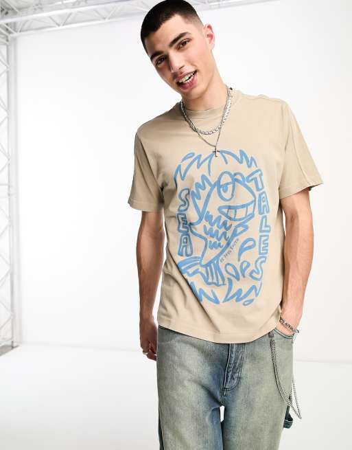 PS Paul Smith t-shirt with front graphics in late grey