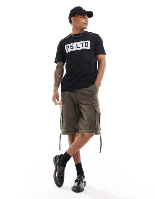 PS Paul Smith PS Paul Smith t-shirt with number plate print in black