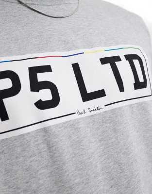 PS BY PAUL SMITH T-SHIRT WITH NUMBER PLATE PRINT 