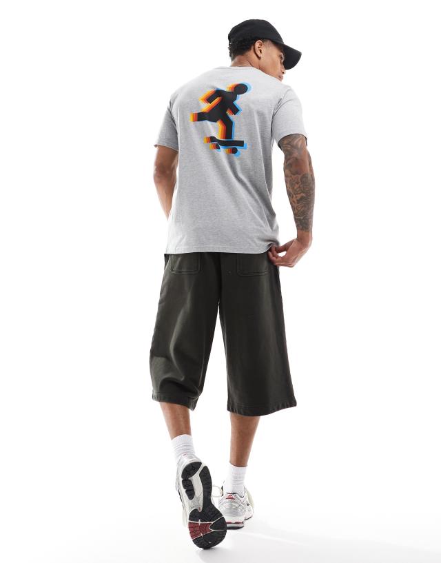 PS Paul Smith - t-shirt with skateboard front and back print in grey