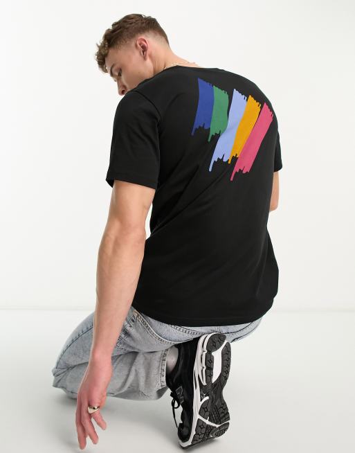 PS Paul Smith t-shirt with stripe back print in black Exclusive to ASOS