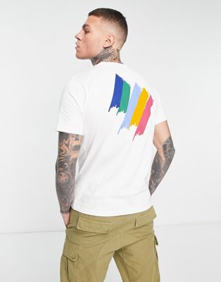 PS Paul Smith t-shirt with stripe back print in white Exclusive to ASOS - ASOS Price Checker
