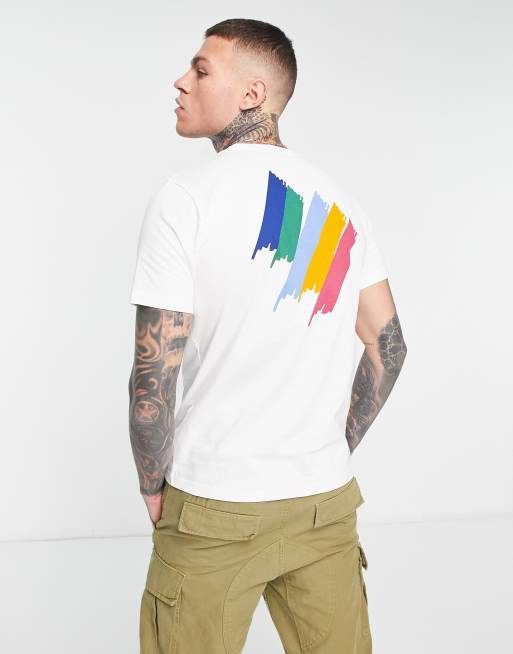 PS Paul Smith t-shirt with stripe back print in white Exclusive to