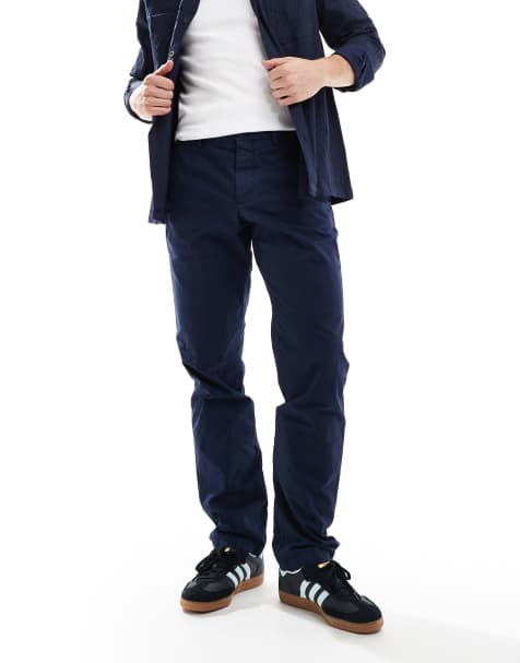 PS Paul Smith tapered chino trousers with icon logo in navy - view 1