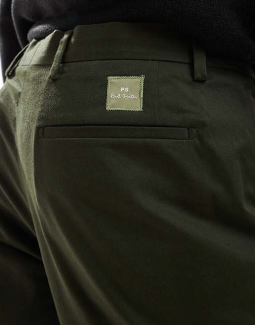 PS Paul Smith tapered chino trousers with patch logo in khaki, 5 of 5