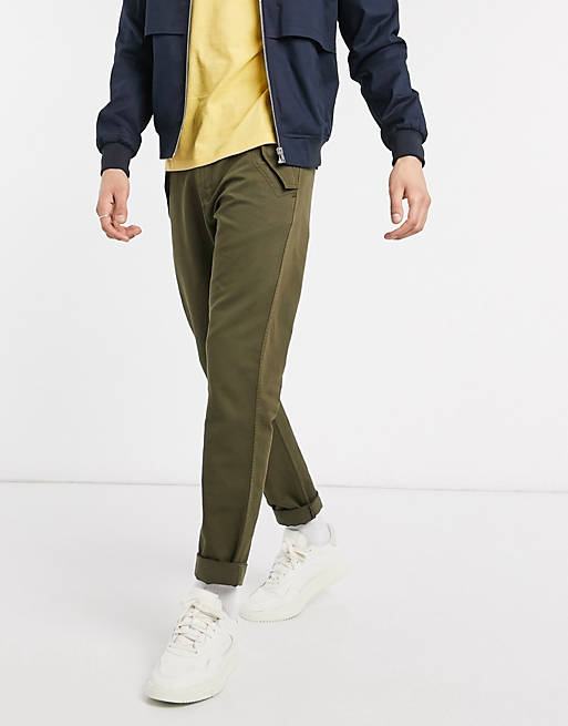 PS Paul Smith tapered fit pocket detail trousers in khaki | ASOS