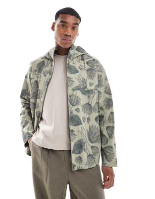 PS Paul Smith - Veste à capuche à imprimé fleurs - Beige-Neutre
