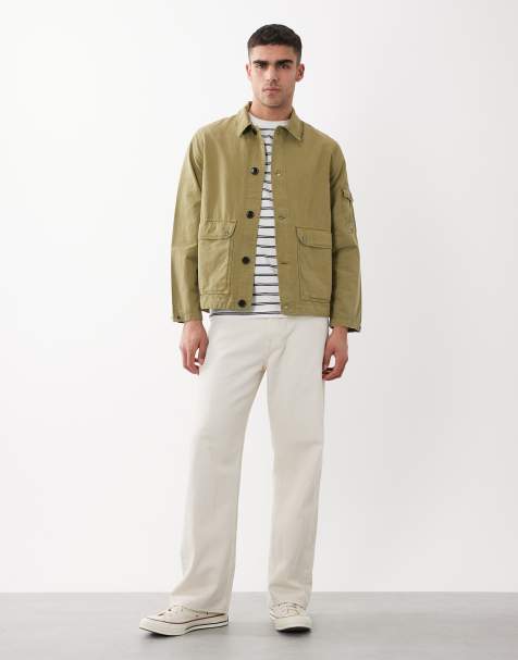 PS Paul Smith - Veste légère en coton et lin mélangés - Kaki - view 1