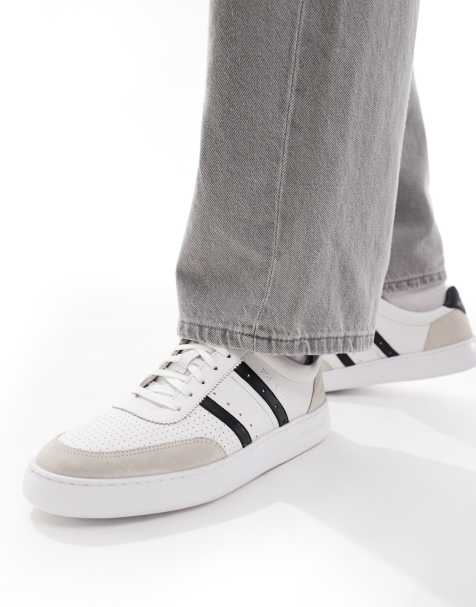 PS Paul Smith – Vita sneakers i läder med sidorand och logga - view 1