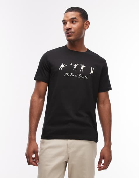 PS Paul Smith volleyball graphic casual fit t-shirt in black - view 1