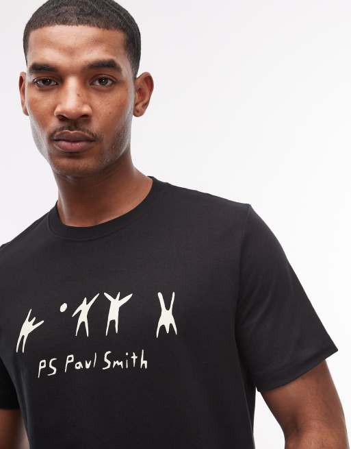 PS Paul Smith volleyball graphic casual fit t-shirt in black, 5 of 5