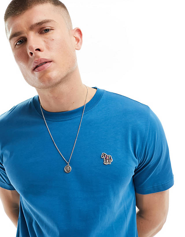 PS Paul Smith - zebra icon badge logo t-shirt in mid blue
