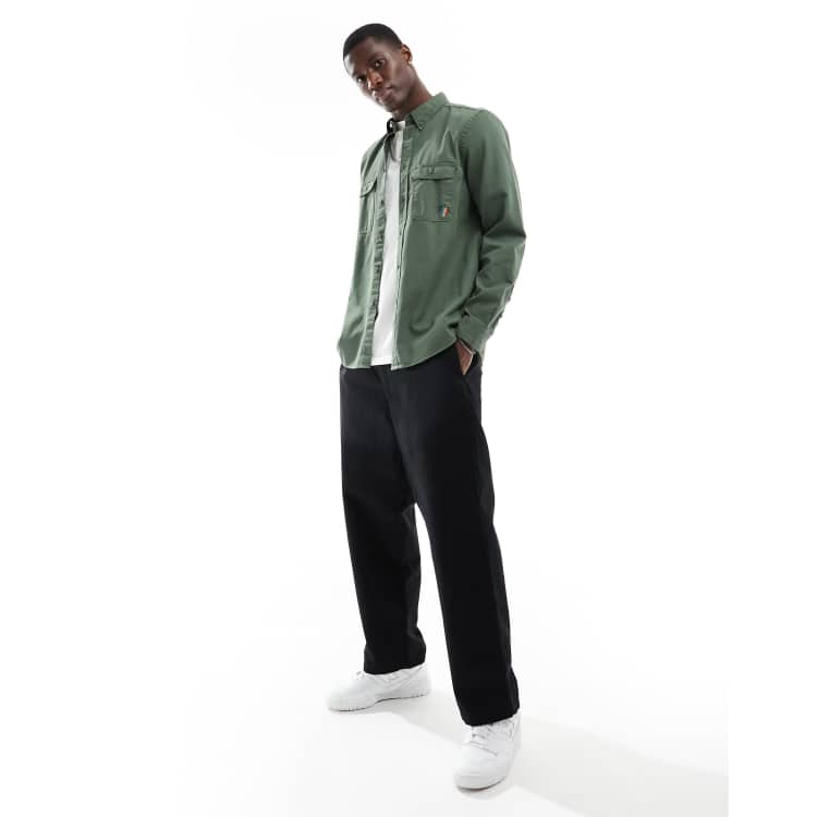 PS Paul Smith zebra logo 2 pocket button down twill overshirt in