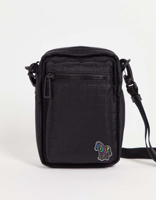 PS Paul Smith zebra logo cross-body bag in black