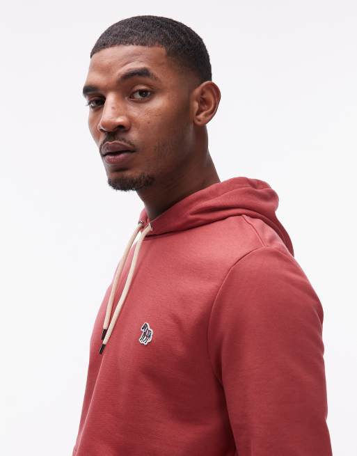 PS Paul Smith zebra logo hoodie in red, 4 of 5